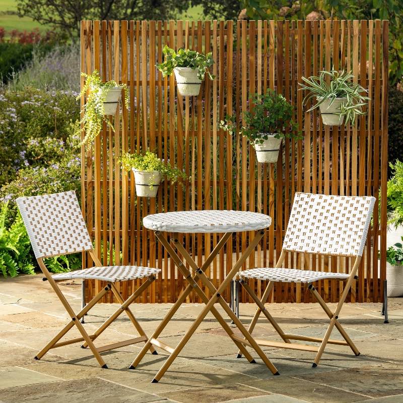 Recycled Plastic Bistro Set - Natural